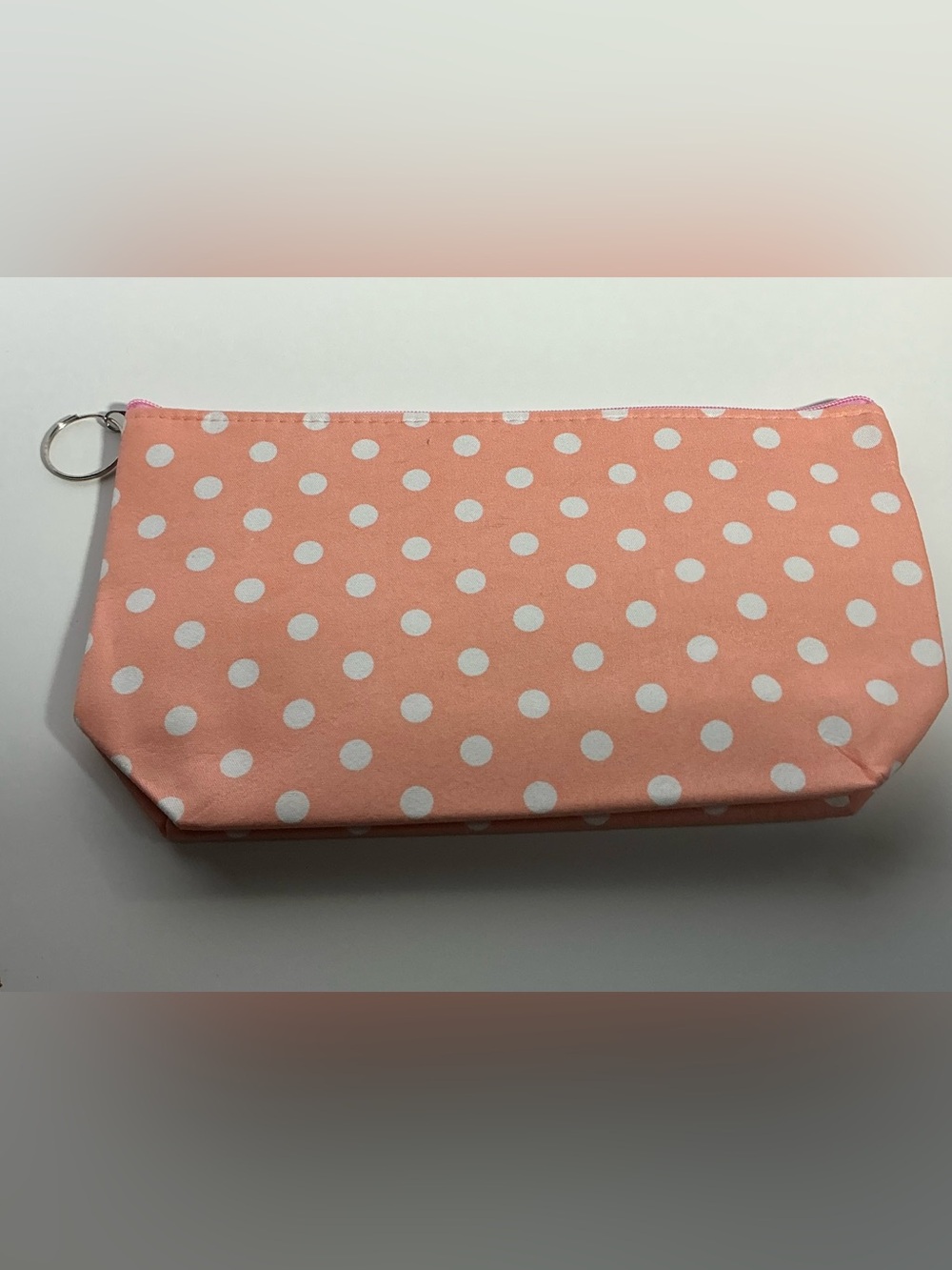 Pink Polka Dot Cosmetic Pouch - Women's Makeup Bag